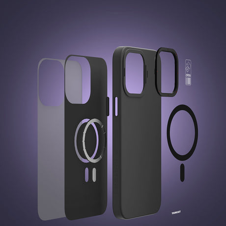 Apple iPhone 13 Pro Kılıf M-safe Şarj Özellikli Standlı YoungKit Hermit Bracket Serisi Kapak