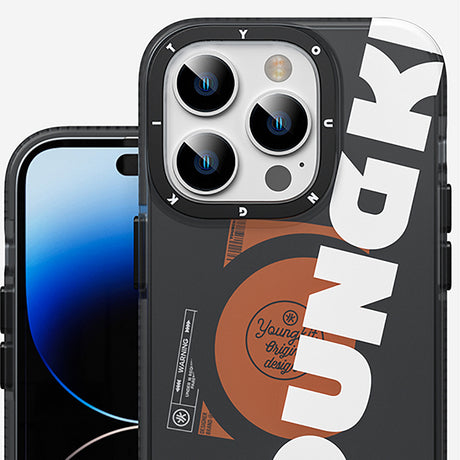 Apple iPhone 13 Pro Kılıf M-safe Şarj Özellikli Youngkit Binfen Serisi Yazı Temalı Kapak