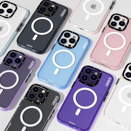 Apple iPhone 13 Pro Kılıf M-safe Şarj Özellikli Youngkit Colored Sand Serisi Kapak