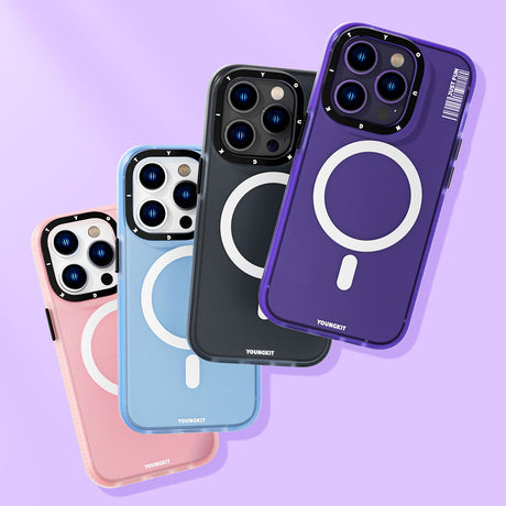 Apple iPhone 13 Pro Kılıf M-safe Şarj Özellikli Youngkit Colored Sand Serisi Kapak