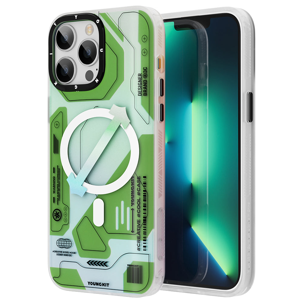 Apple iPhone 13 Pro Kılıf M-safe Şarj Özellikli YoungKit Metaverse Serisi Kapak