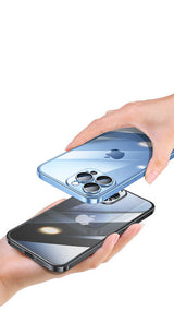 Apple iPhone 13 Pro Kılıf Sert PC Renkli Çerçeveli Zore Riksos Kapak