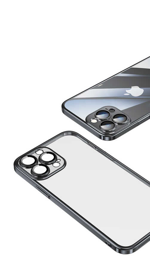Apple iPhone 13 Pro Kılıf Sert PC Renkli Çerçeveli Zore Riksos Kapak