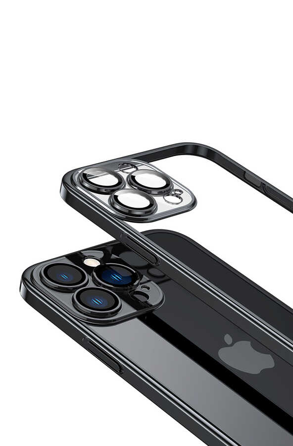 Apple iPhone 13 Pro Kılıf Sert PC Renkli Çerçeveli Zore Riksos Kapak