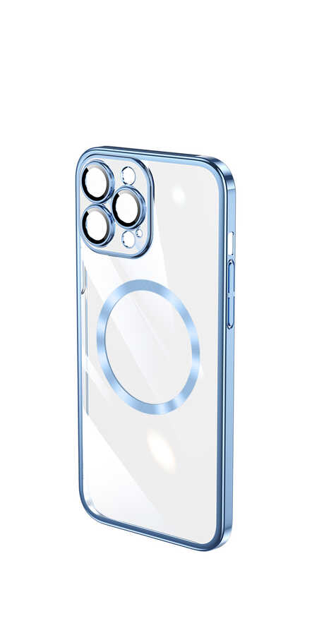 Apple iPhone 13 Pro Kılıf Wireless Şarj Özellikli Sert PC Zore Riksos M-safe Kapak