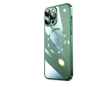 Apple iPhone 13 Pro Kılıf Wireless Şarj Özellikli Sert PC Zore Riksos M-safe Kapak