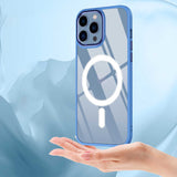 Apple iPhone 13 Pro Kılıf Wireless Şarj Özellikli Zore Krom M-safe Silikon Kapak