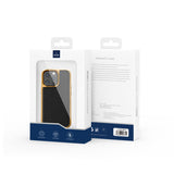 Apple iPhone 13 Pro Kılıf Wiwu Genuine Leather Gold Calfskin Orjinal Deri Kapak