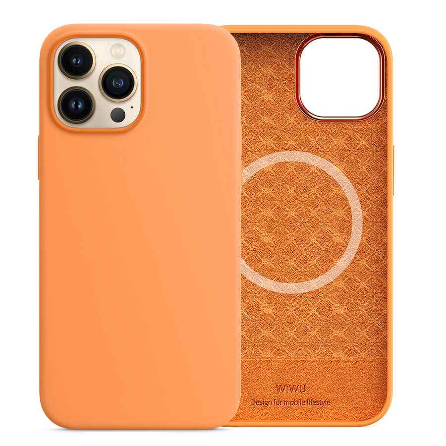 Apple iPhone 13 Pro Kılıf Wiwu M-safe Magnetic Silikon Kapak