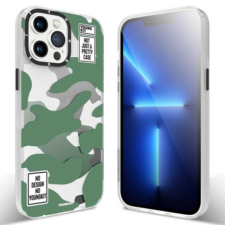 Apple iPhone 13 Pro Kılıf YoungKit Kamuflaj Serisi Kapak