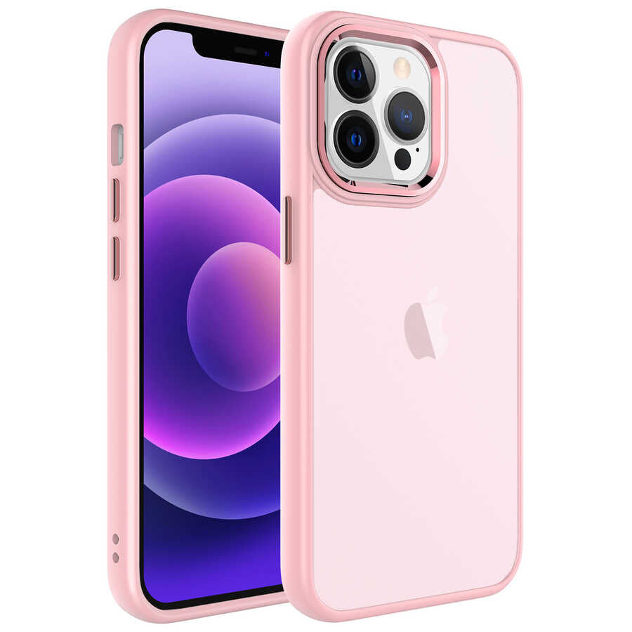 Apple iPhone 13 Pro Max Kılıf Buzlu Sert PC Zore May Kapak
