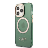 Apple iPhone 13 Pro Max Kılıf GUESS M-safe Şarj Özellikli Airbagli Dizayn Kapak