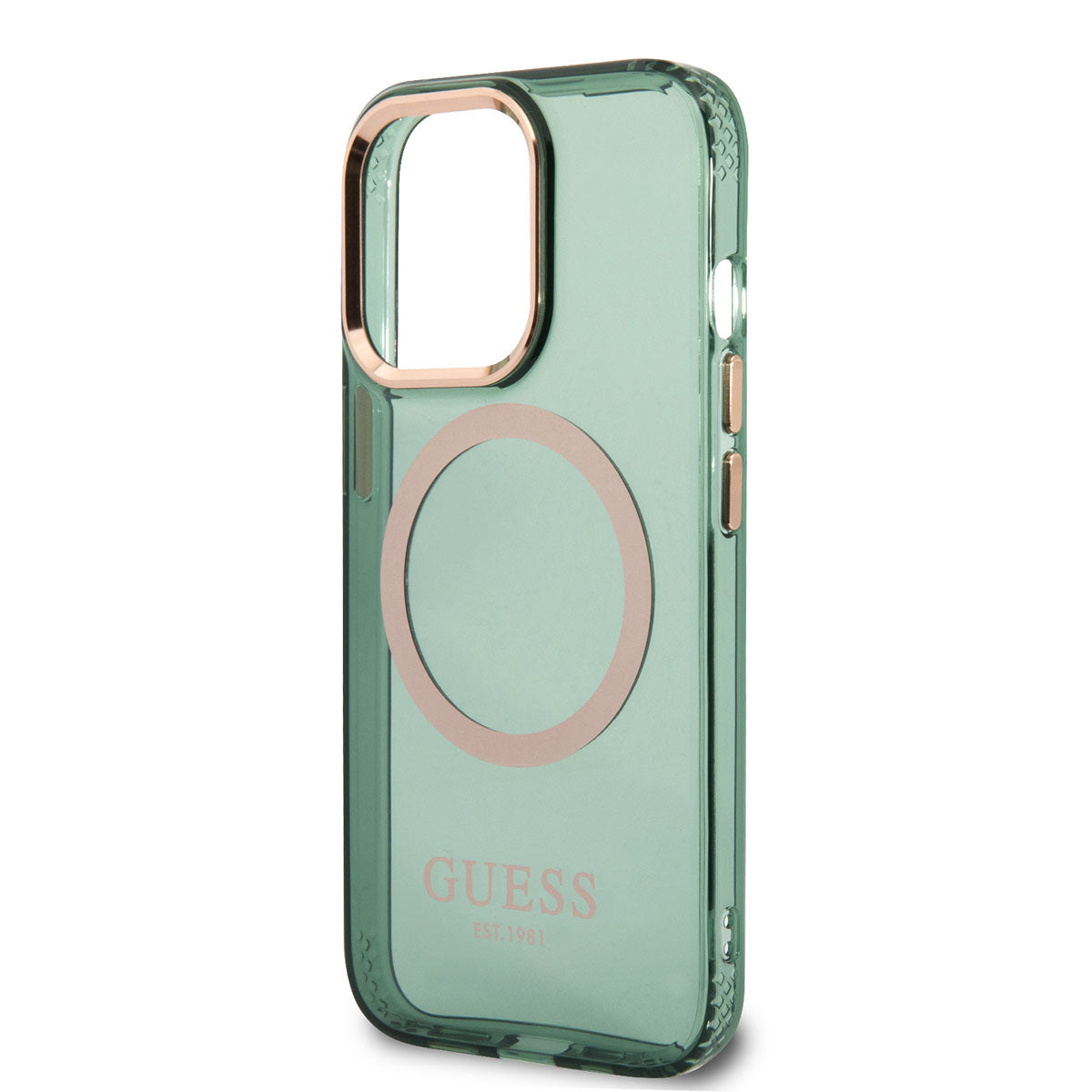 Apple iPhone 13 Pro Max Kılıf GUESS M-safe Şarj Özellikli Airbagli Dizayn Kapak