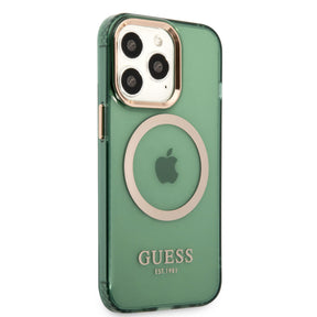Apple iPhone 13 Pro Max Kılıf GUESS M-safe Şarj Özellikli Airbagli Dizayn Kapak