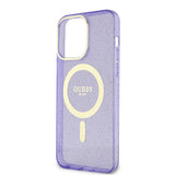 Apple iPhone 13 Pro Max Kılıf GUESS M-safe Şarj Özellikli Glitter Kapak