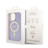 Apple iPhone 13 Pro Max Kılıf GUESS M-safe Şarj Özellikli Glitter Kapak