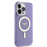 Apple iPhone 13 Pro Max Kılıf GUESS M-safe Şarj Özellikli Glitter Kapak