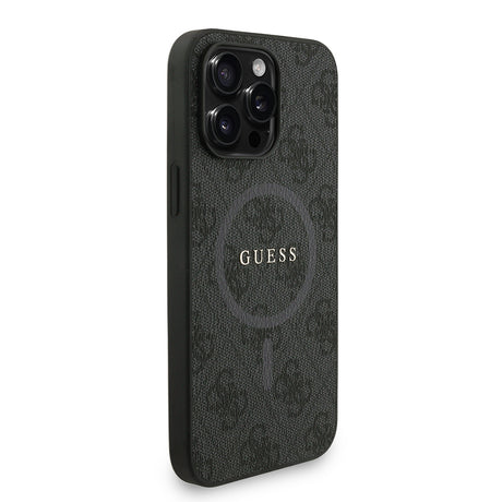 Apple iPhone 13 Pro Max Kılıf Guess Orjinal Lisanslı M-safe Şarj Özellikli PU Deri Bilek Askı İpli Yazı Logolu Kapak