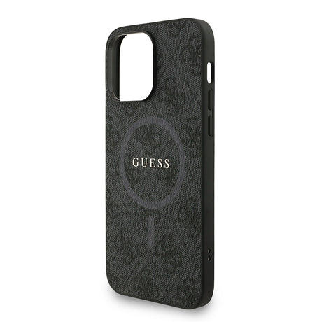 Apple iPhone 13 Pro Max Kılıf Guess Orjinal Lisanslı M-safe Şarj Özellikli PU Deri Bilek Askı İpli Yazı Logolu Kapak
