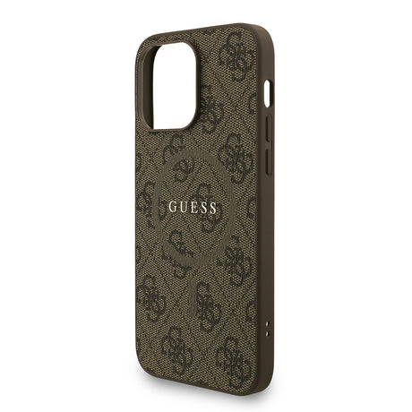 Apple iPhone 13 Pro Max Kılıf Guess Orjinal Lisanslı M-safe Şarj Özellikli PU Deri Bilek Askı İpli Yazı Logolu Kapak