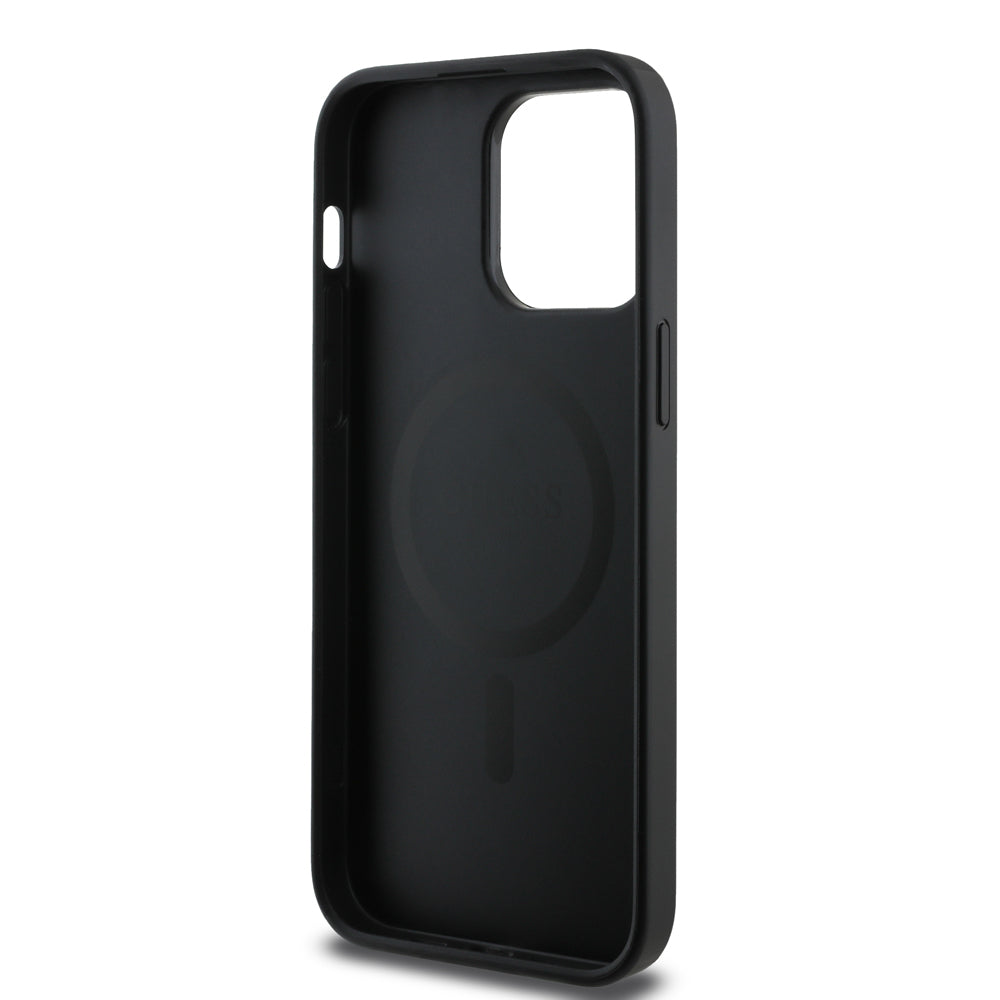 Apple iPhone 13 Pro Max Kılıf Guess Orjinal Lisanslı M-safe Şarj Özellikli Small 4G Classic Kapak