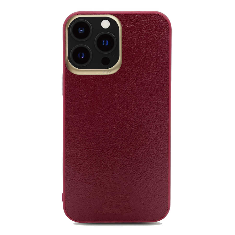 Apple iPhone 13 Pro Max Kılıf ​Kajsa Luxe Collection Hakiki Deri Kapak