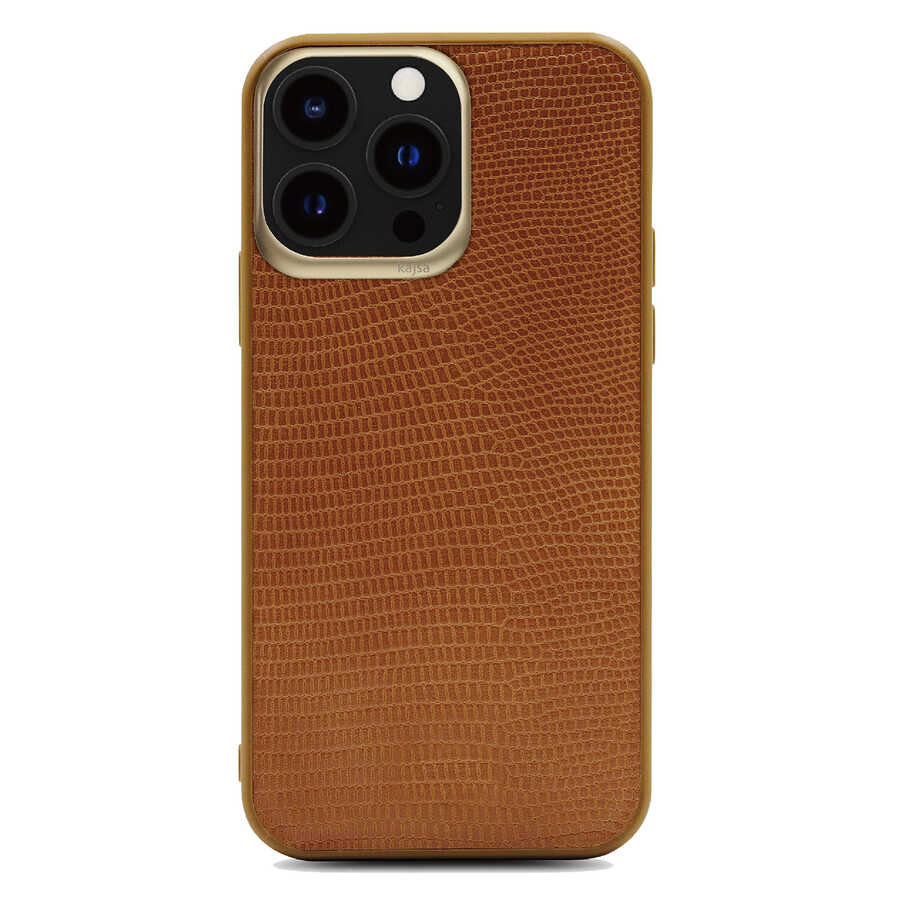 Apple iPhone 13 Pro Max Kılıf ​Kajsa Preppie Collection Pu Deri Kapak
