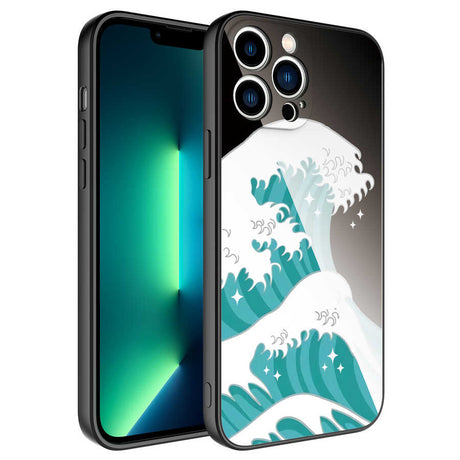 Apple iPhone 13 Pro Max Kılıf Kamera Korumalı Desenli Sert Silikon Zore Epoksi Kapak
