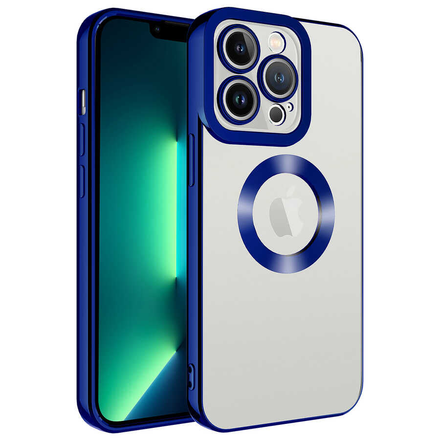 Apple iPhone 13 Pro Max Kılıf Kamera Korumalı Logo Gösteren Zore Omega Kapak