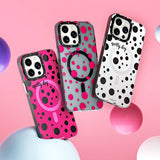 Apple iPhone 13 Pro Max Kılıf M-safe Şarj Özellikli Polka Dot Desenli Youngkit Spots Serisi Kapak