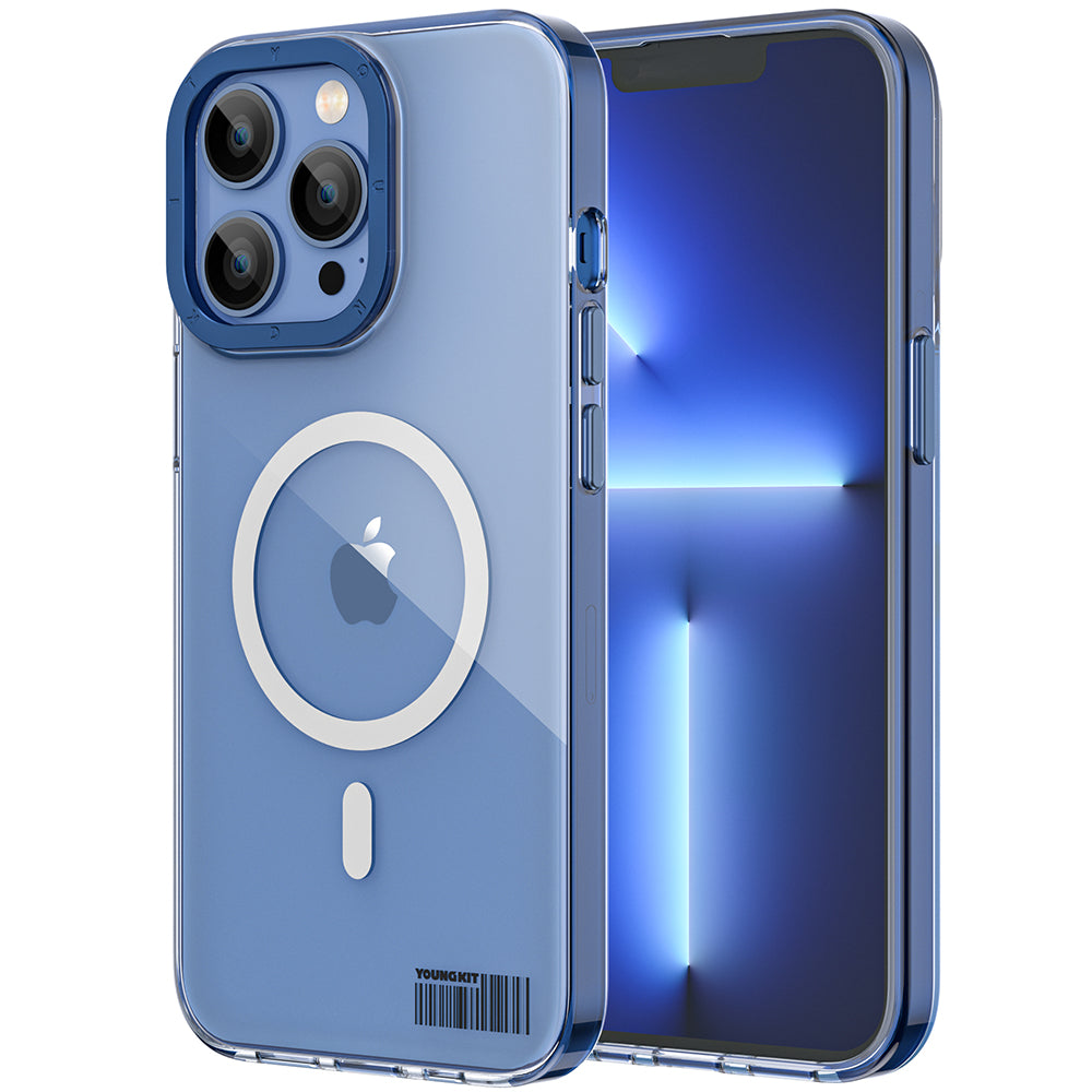 Apple iPhone 13 Pro Max Kılıf M-safe Şarj Özellikli Youngkit Coloured Glaze Serisi Kapak
