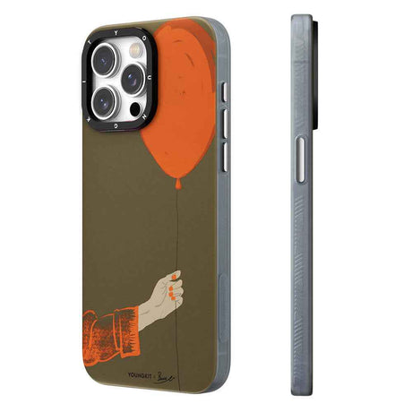 Apple iPhone 13 Pro Max Kılıf M-safe Şarj Özellikli Youngkit Orange Serisi Flying Balloon Kapak