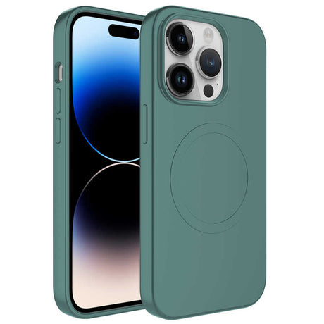 Apple iPhone 13 Pro Max Kılıf M-safe Wireless Şarj Özellikli Pastel Renk Silikon Zore Plas Kapak