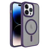Apple iPhone 13 Pro Max Kılıf Mat Arka Yüzey Wireless Şarj Özellikli Zore Flet M-safe Kapak