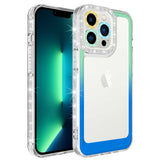 Apple iPhone 13 Pro Max Kılıf Simli ve Renk Geçiş Tasarımlı Lens Korumalı Zore Park Kapak