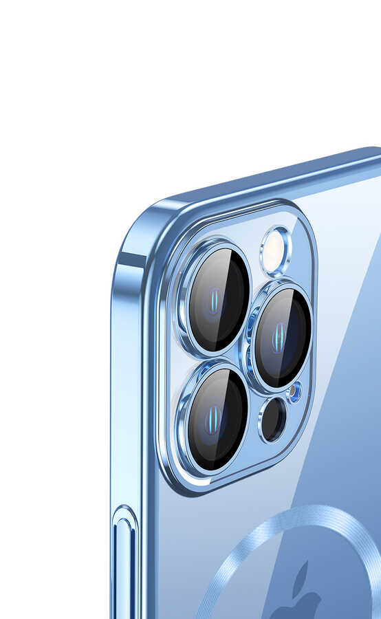 Apple iPhone 13 Pro Max Kılıf Wireless Şarj Özellikli Sert PC Zore Riksos M-safe Kapak