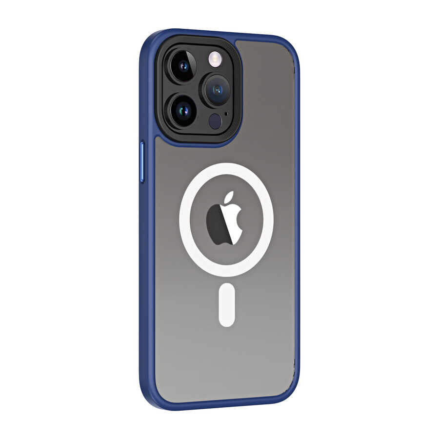Apple iPhone 13 Pro Max Kılıf Wireless Şarj Özellikli Zore Hibrit M-safe Kapak