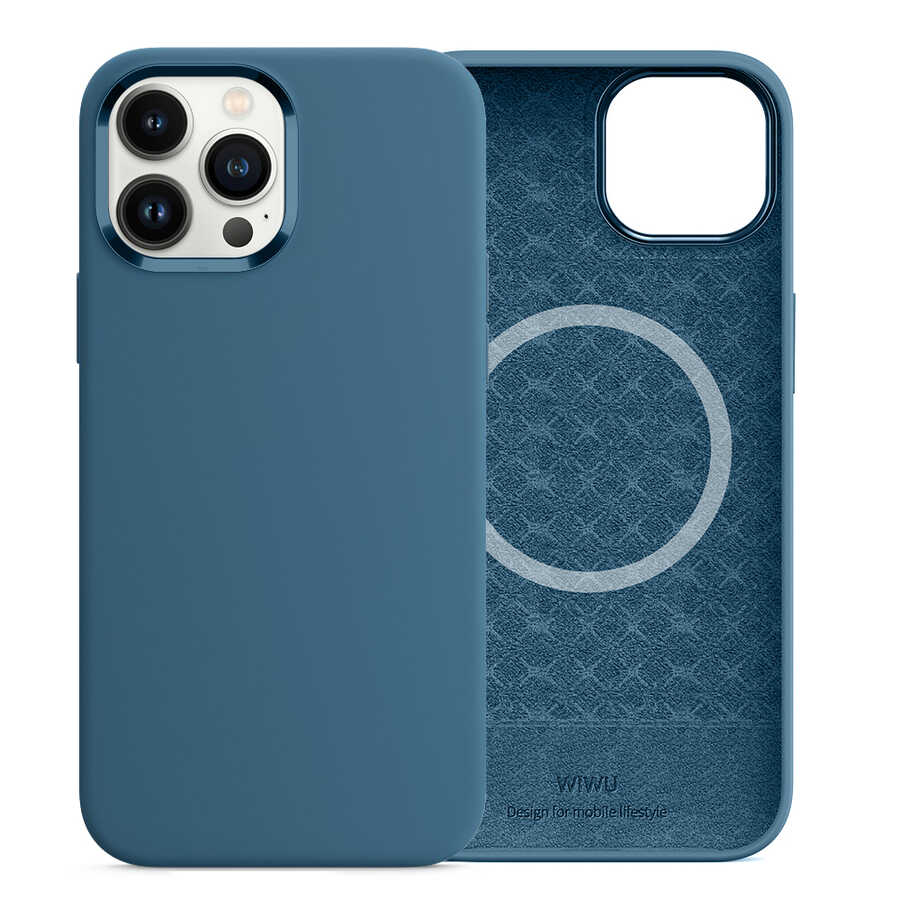 Apple iPhone 13 Pro Max Kılıf Wiwu M-safe Magnetic Silikon Kapak