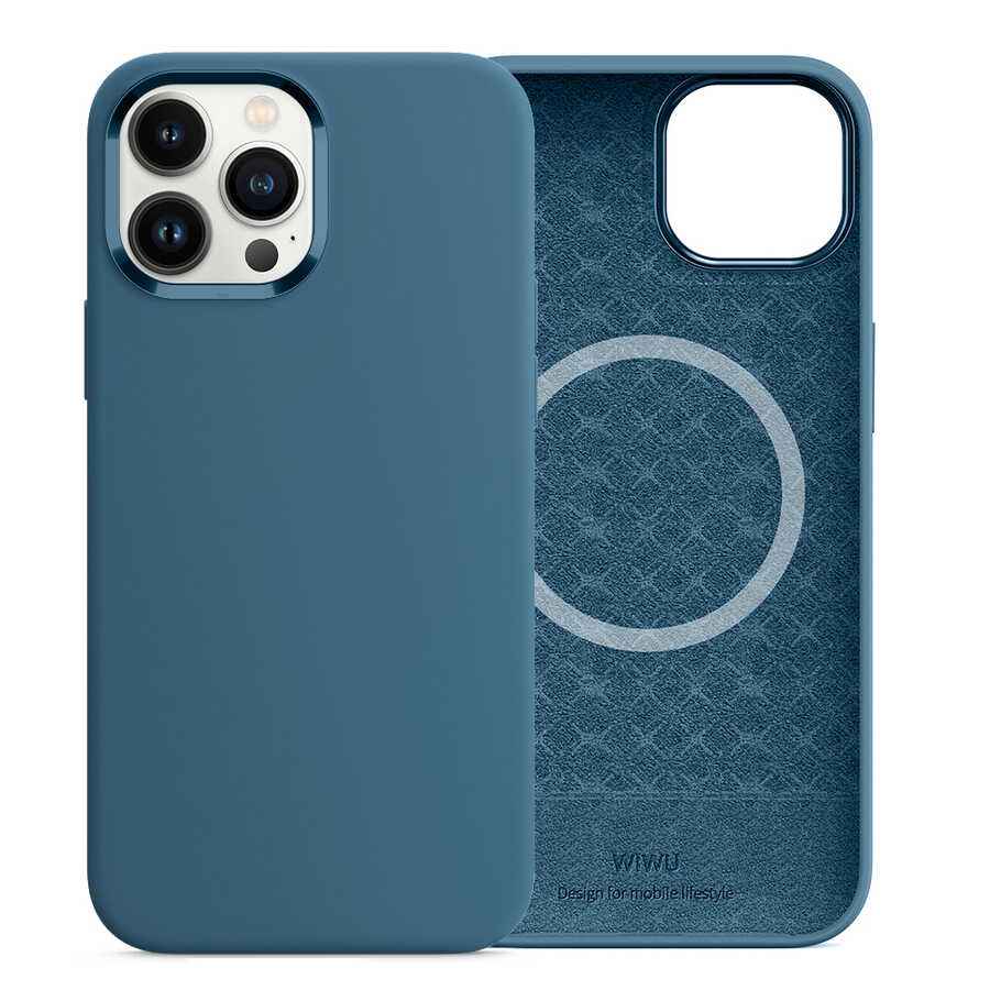 Apple iPhone 13 Pro Max Kılıf Wiwu M-safe Magnetic Silikon Kapak