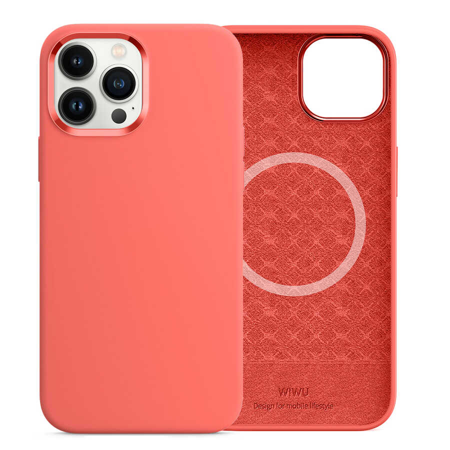 Apple iPhone 13 Pro Max Kılıf Wiwu M-safe Magnetic Silikon Kapak