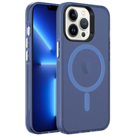 Apple iPhone 13 Pro Max Kılıf Zore M-safe Şarj Özellikli Buzlu Transparan C-Pro Sert Kapak