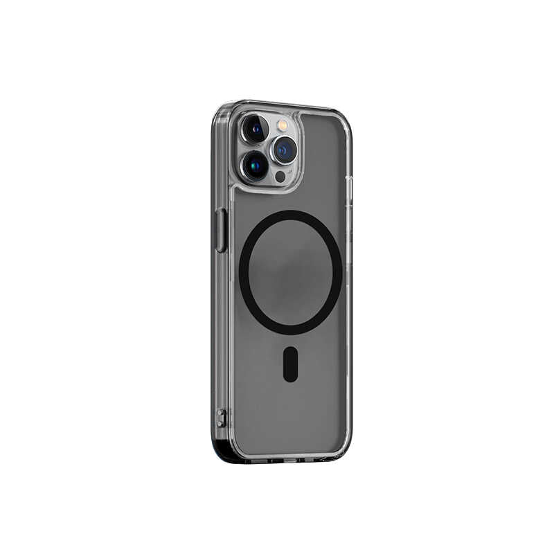 Apple iPhone 13 Pro Max Wiwu M-safe Şarj Özellikli Lens Korumalı Şeffaf Silikon Kapak