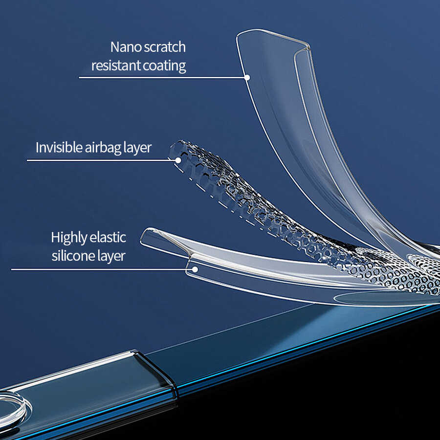 Apple iPhone 13 Pro Max Wiwu M-safe Şarj Özellikli Lens Korumalı Şeffaf Silikon Kapak