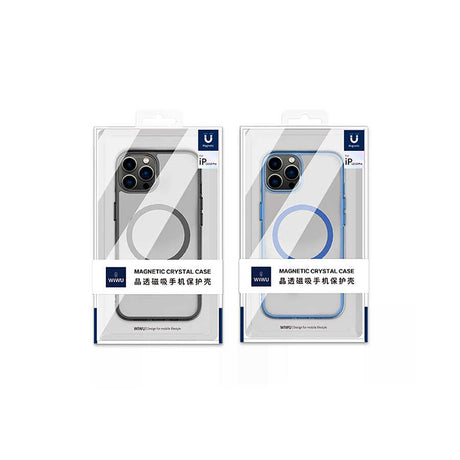 Apple iPhone 13 Pro Max Wiwu M-safe Şarj Özellikli Lens Korumalı Şeffaf Silikon Kapak