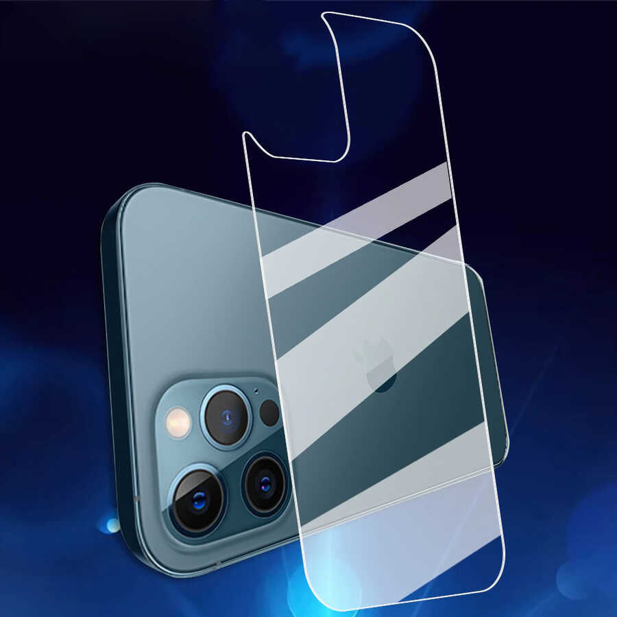 Apple iPhone 13 Pro Max Zore Back Maxi Glass Temperli Cam Arka Koruyucu