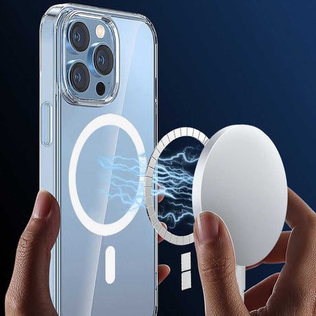 Apple iPhone 13 Wiwu M-safe Şarj Özellikli Lens Korumalı Şeffaf Silikon Kapak