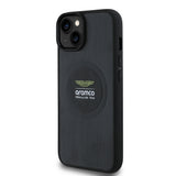 Apple iPhone 14 Kılıf Aston Martin Orjinal Lisanslı M-safe Şarj Özellikli Aluminyum Arka Yüzeyli Formula One Team Baskılı Kapak