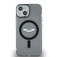 Apple iPhone 14 Kılıf Aston Martin Orjinal Lisanslı M-safe Şarj Özellikli IML Baskı Logolu Metal Düğmeli Kapak