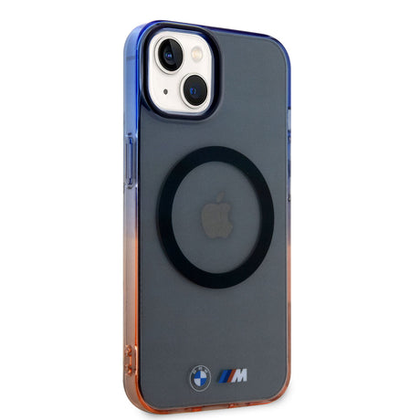 Apple iPhone 14 Kılıf BMW M-safe Şarj Özellikli Transparan Renk Geçişli Dizayn Kapak