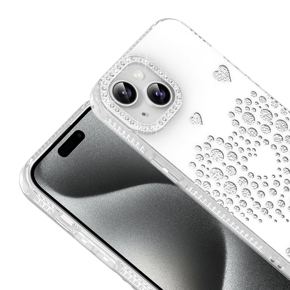 Apple iPhone 14 Kılıf Damla Taşlı Zore Rivas Sert PC Kapak